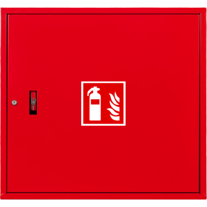 Kovinska zaščitna omarica za 3 gasilne aparate CO2  5 kg